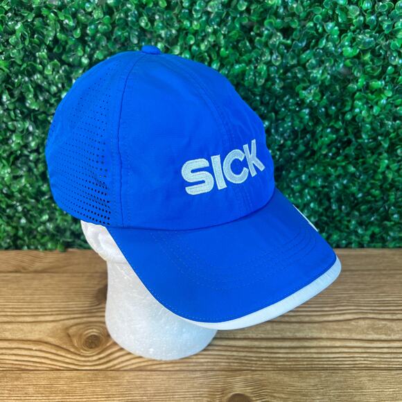 Nike Golf Hat 'Sick' Logo Blue White Lightweight Adjustable Hat Cap - Picture 4 of 8